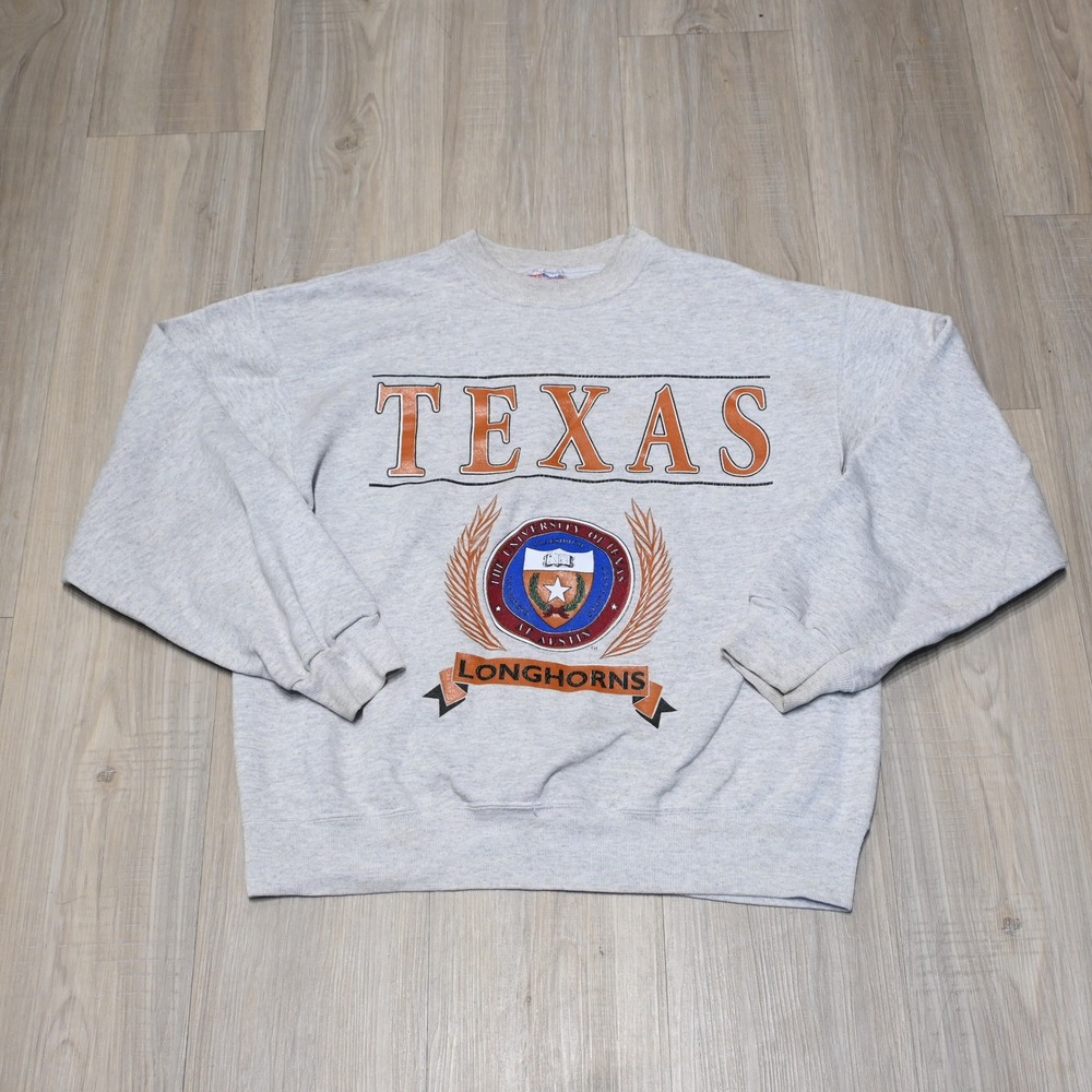 Vintage 90s Hanes University of Texas Longhorns Crewneck Sweatshirt USA Size L